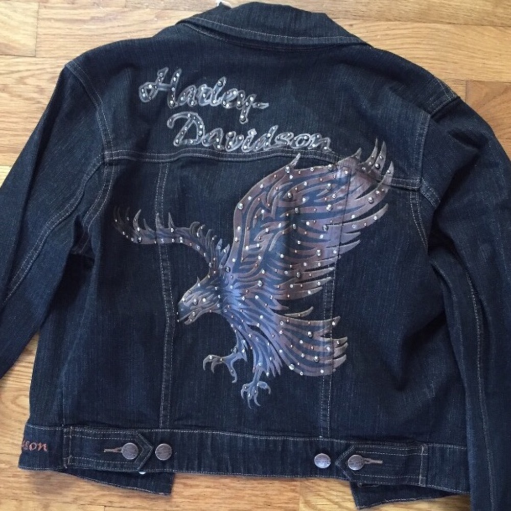 Genuine Harley-Davidson dark denim jean jacket